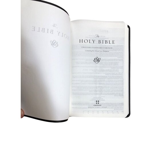 English Standard Version Value Thinline Bible Faux Leather Black Trutone Crosswa - Picture 11 of 16